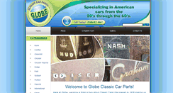 Desktop Screenshot of globeclassiccarparts.com